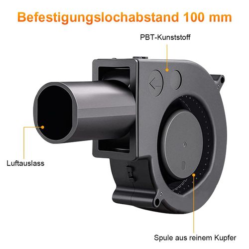 🔥 Adjustable Speed Turbo Blower for BBQ & Wood Stove