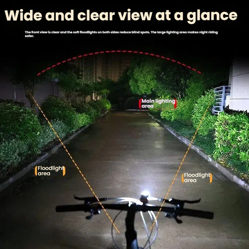 Solar rechargeable bicycle headlight headlight riding mountain bike highway glare charging night riding glare flashlight.