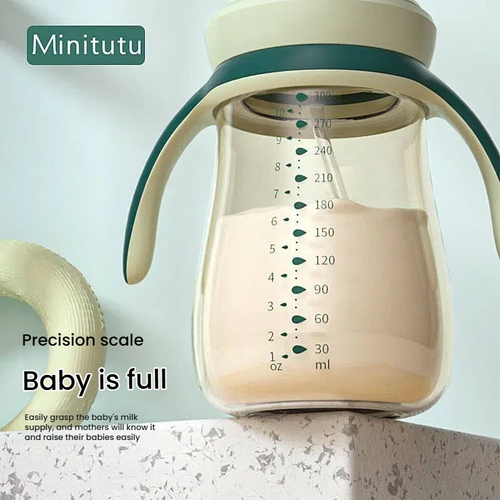Bottle ppsu anti-flatulence, anti-choking, wide caliber, new big baby anti-fall, 2-year-old large-capacity drinking straw cup