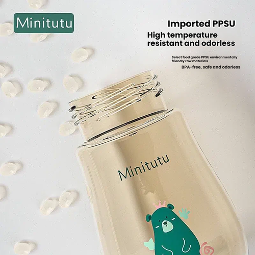 Bottle ppsu anti-flatulence, anti-choking, wide caliber, new big baby anti-fall, 2-year-old large-capacity drinking straw cup