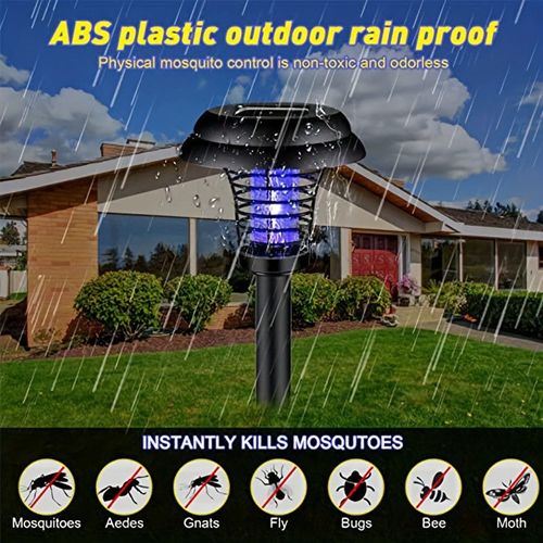Solar mosquito killer home courtyard mosquito repellent lawn lamp yard garden mosquito repellent artifact outdoor waterproof pest control lamp
