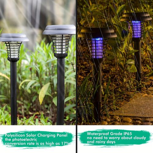Solar mosquito killer home courtyard mosquito repellent lawn lamp yard garden mosquito repellent artifact outdoor waterproof pest control lamp
