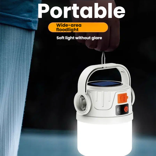 Solar rechargeable lighting outdoor rechargeable camping long battery life lighting tent multifunctional household lights.