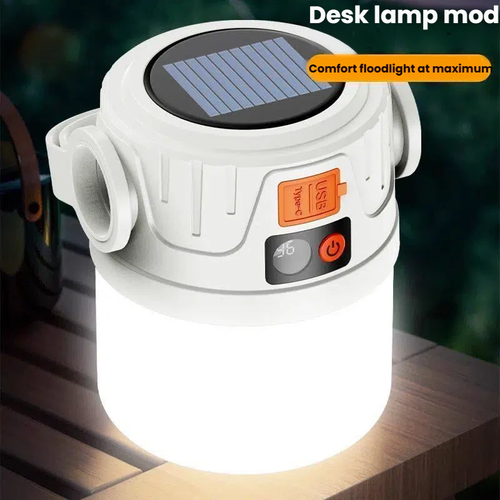 Solar rechargeable lighting outdoor rechargeable camping long battery life lighting tent multifunctional household lights.