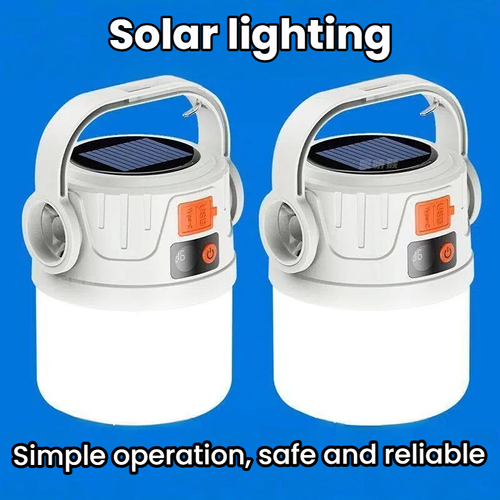Solar rechargeable lighting outdoor rechargeable camping long battery life lighting tent multifunctional household lights.