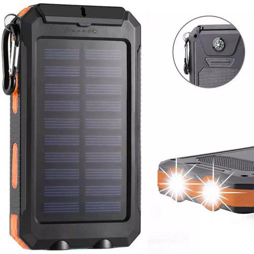 2025 Super 20000mAh USB Carregador Portátil Banco de Energia Solar para Telemóvel, Energia Solar Móvel, Energia Móvel, Carregador Portátil para Todos os Dispositivos - Longa Duração, Campismo de Viagem, Lanterna LED, Bússola e Fivela de Caminhada, O Melhor Presente para Festival