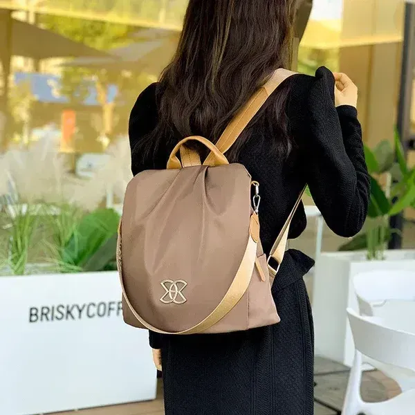 Mochila leve em tecido oxford anti-furto, multiuso e de grande capacidade.