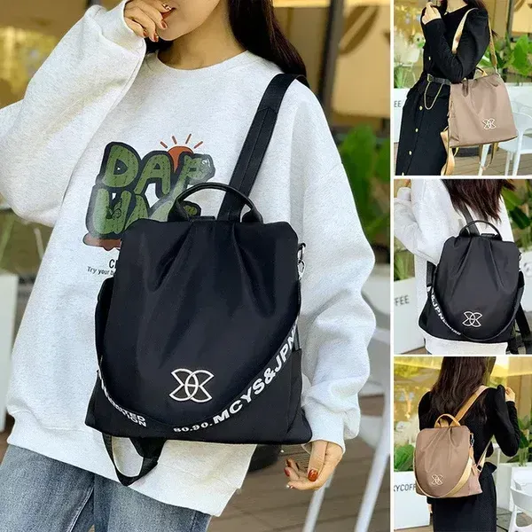 Mochila leve em tecido oxford anti-furto, multiuso e de grande capacidade.
