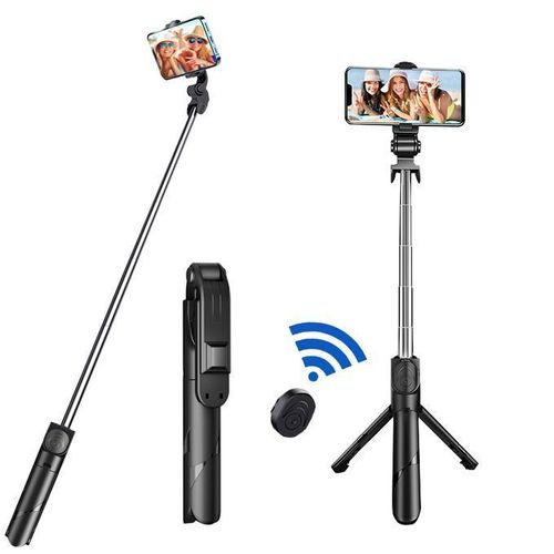 Tripé de telefone, bastões de selfie, multifuncional, sem fio