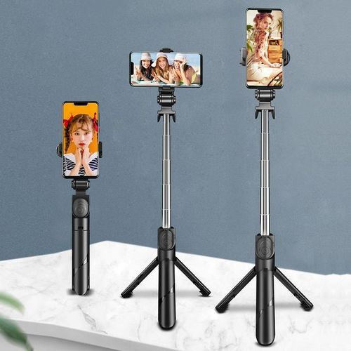 Tripé de telefone, bastões de selfie, multifuncional, sem fio
