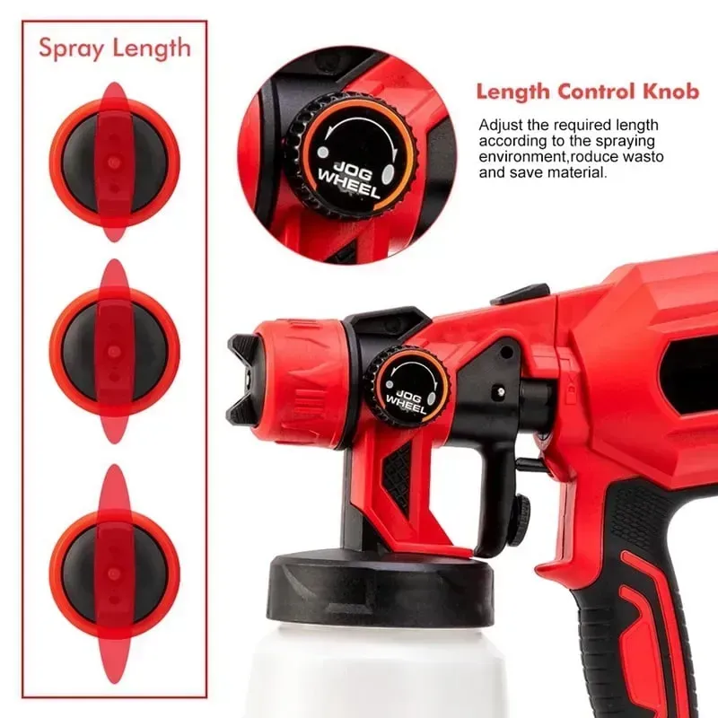Pistola de pintura automática portátil de alta pressão com 2 baterias