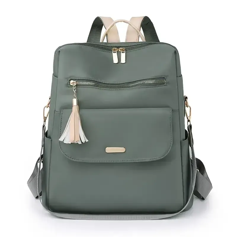 Mochila de moda conversível antirroubo simples, mochila de viagem casual feminina, mochila escolar