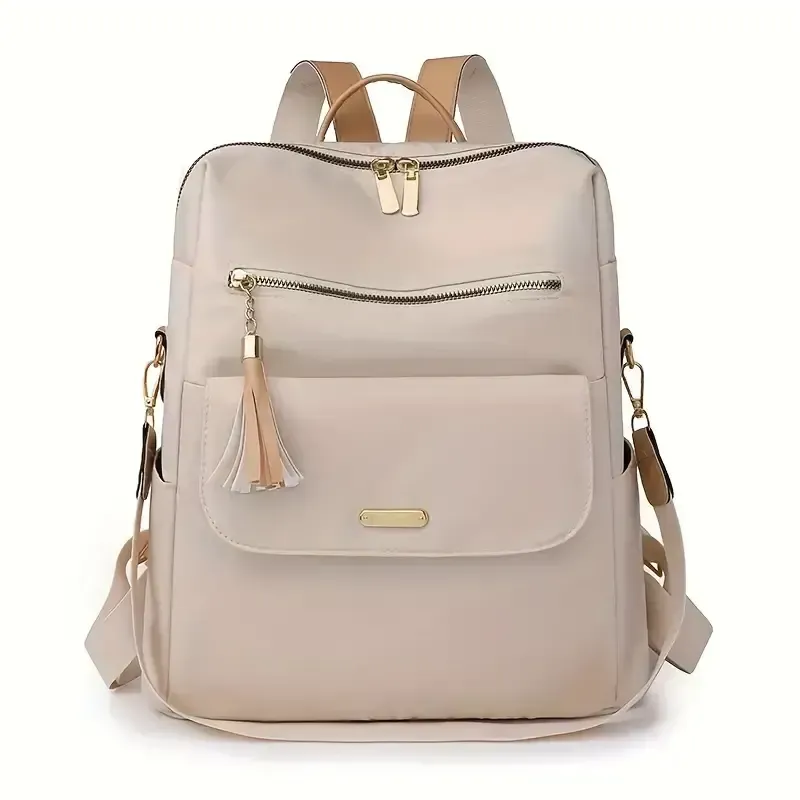Mochila de moda conversível antirroubo simples, mochila de viagem casual feminina, mochila escolar