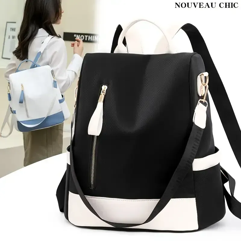 Mochila de viagem anti-roubo Bolsa escolar anti-roubo de grande capacidade Bolsa de ombro leve e reversível