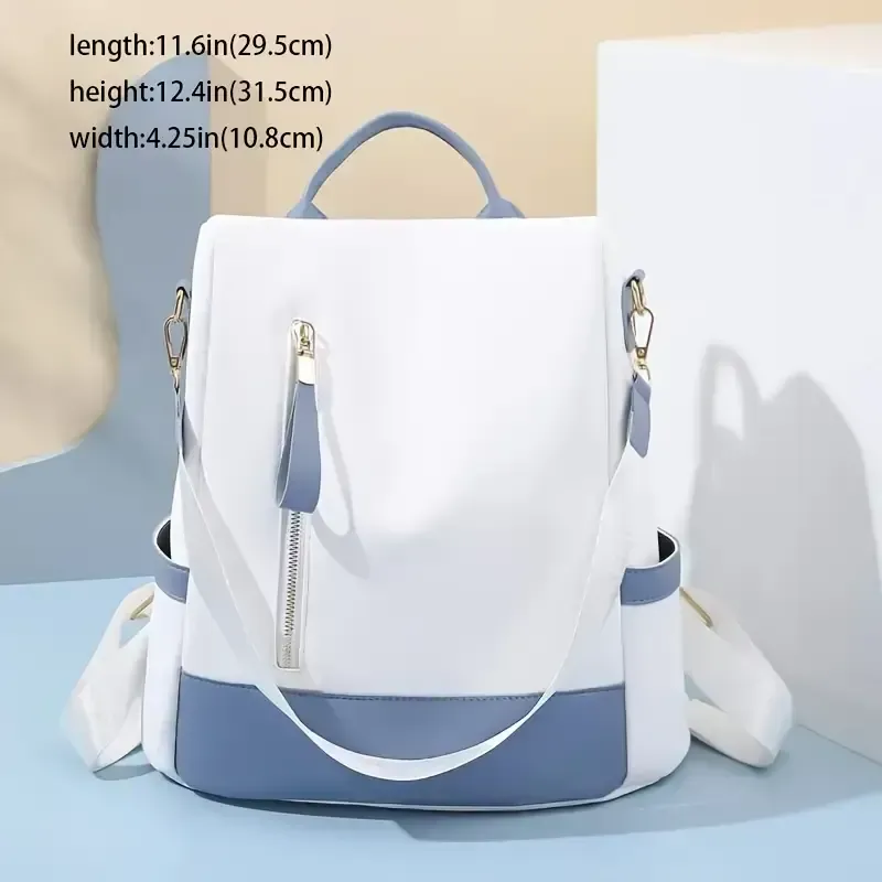 Mochila de viagem anti-roubo Bolsa escolar anti-roubo de grande capacidade Bolsa de ombro leve e reversível