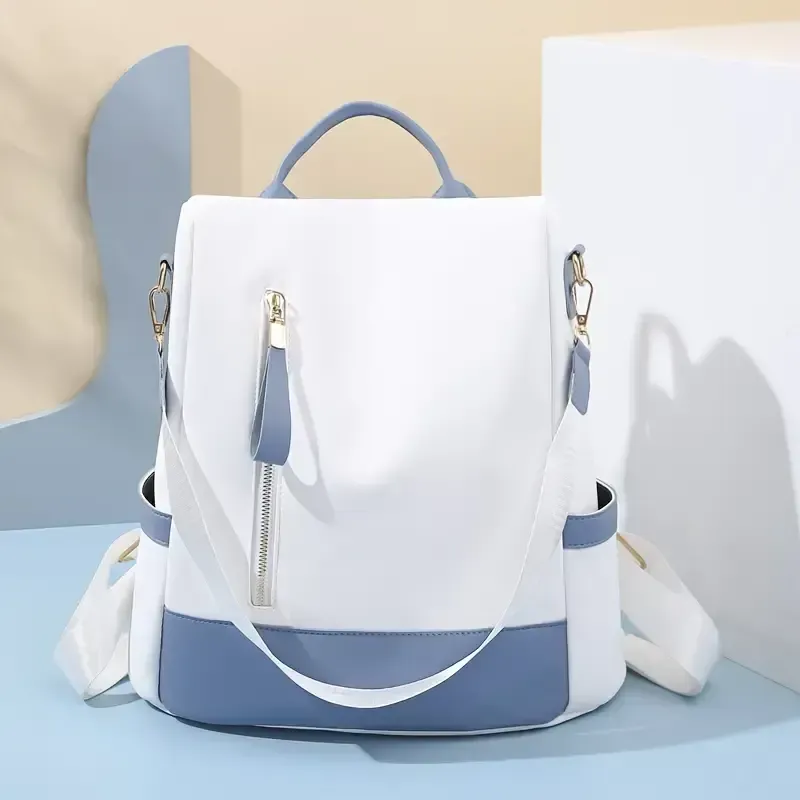Mochila de viagem anti-roubo Bolsa escolar anti-roubo de grande capacidade Bolsa de ombro leve e reversível