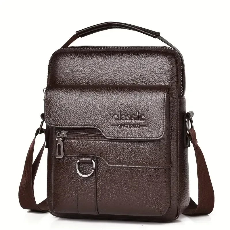 Bolsa Crossbody Vintage Masculina - Grande Capacidade