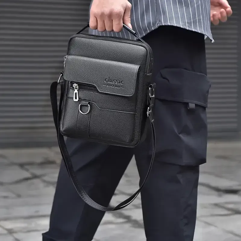 Bolsa Crossbody Vintage Masculina - Grande Capacidade