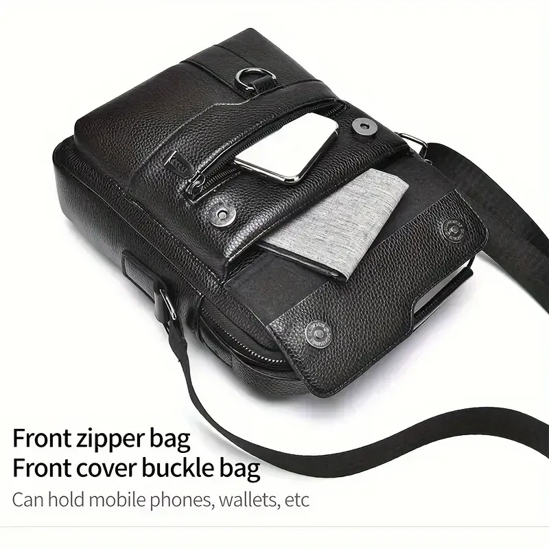 Bolsa Crossbody Vintage Masculina - Grande Capacidade