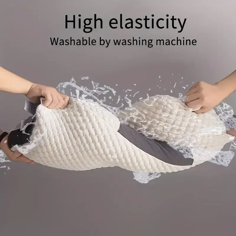 Almofada de pescoço com massagem tricotada para dormir, macia