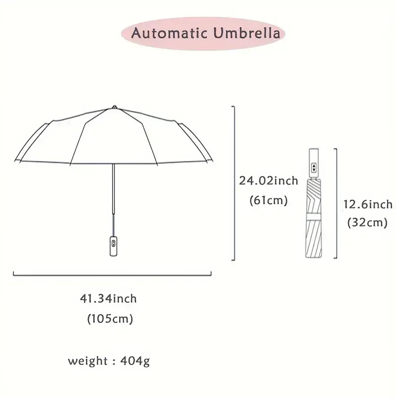 Parapluie automatique pliant à trois voiles, renforcé et épaissi, pour hommes et femmes, adapté aux conditions ensoleillées et pluvieuses.