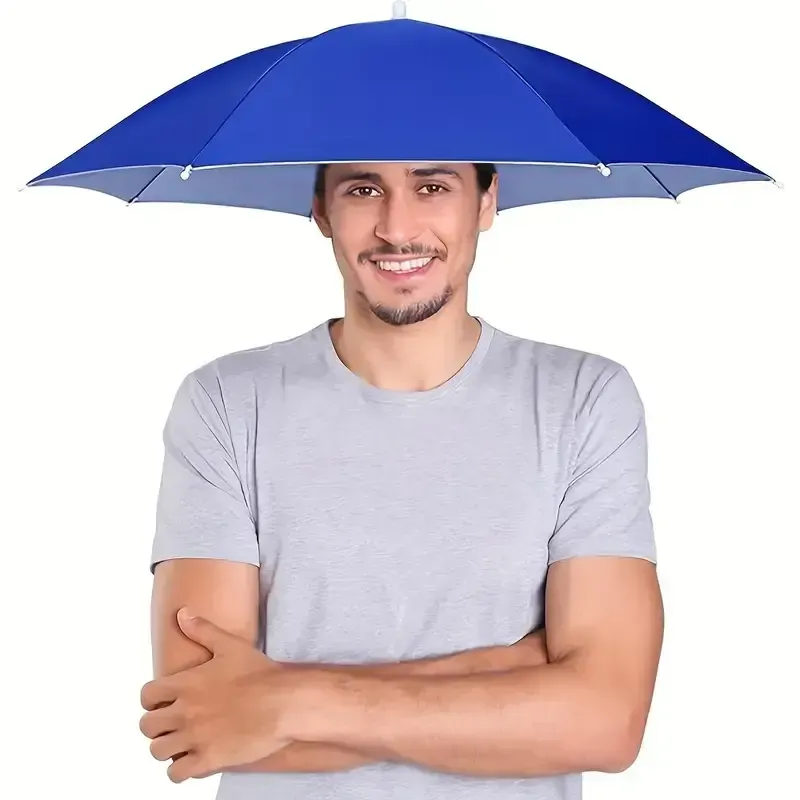 Chapeau parapluie à bandeau élastique avec protection UV pour le camping et la pêche