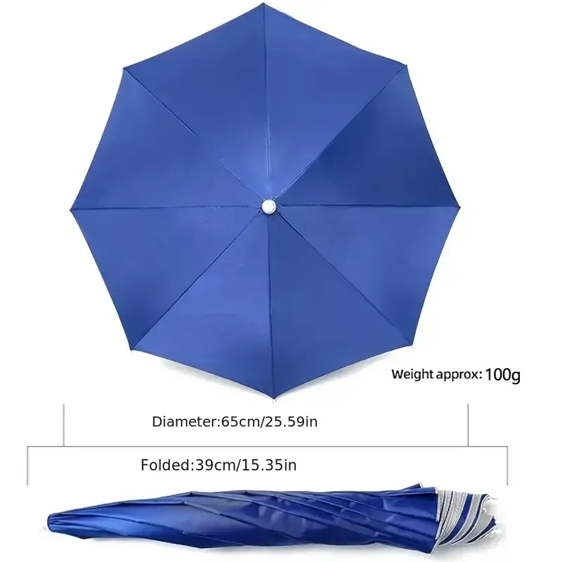 Chapeau parapluie à bandeau élastique avec protection UV pour le camping et la pêche