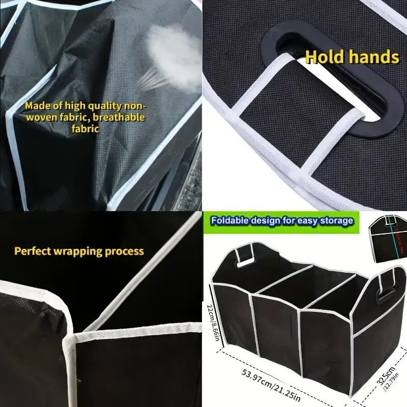 Organizador de porta-bagagens de carro universal dobrável portátil
