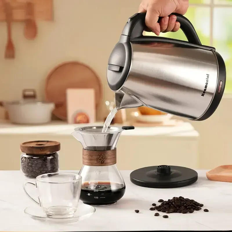 Bouilloire électrique Heamantol, bouilloire à eau chaude de 700W, théière et bouilloire, arrêt automatique et protection contre la surchauffe.