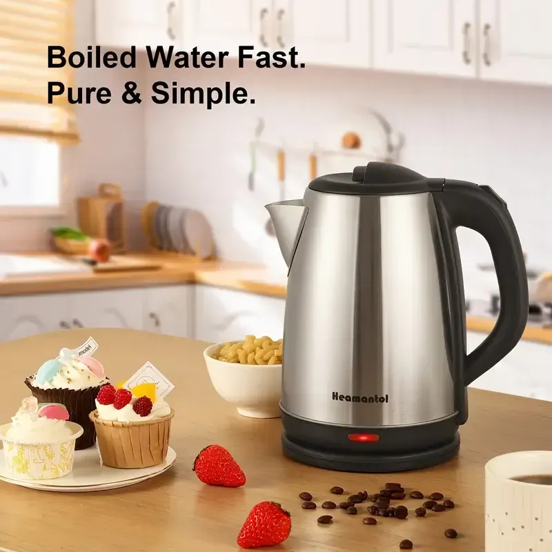 Bouilloire électrique Heamantol, bouilloire à eau chaude de 700W, théière et bouilloire, arrêt automatique et protection contre la surchauffe.