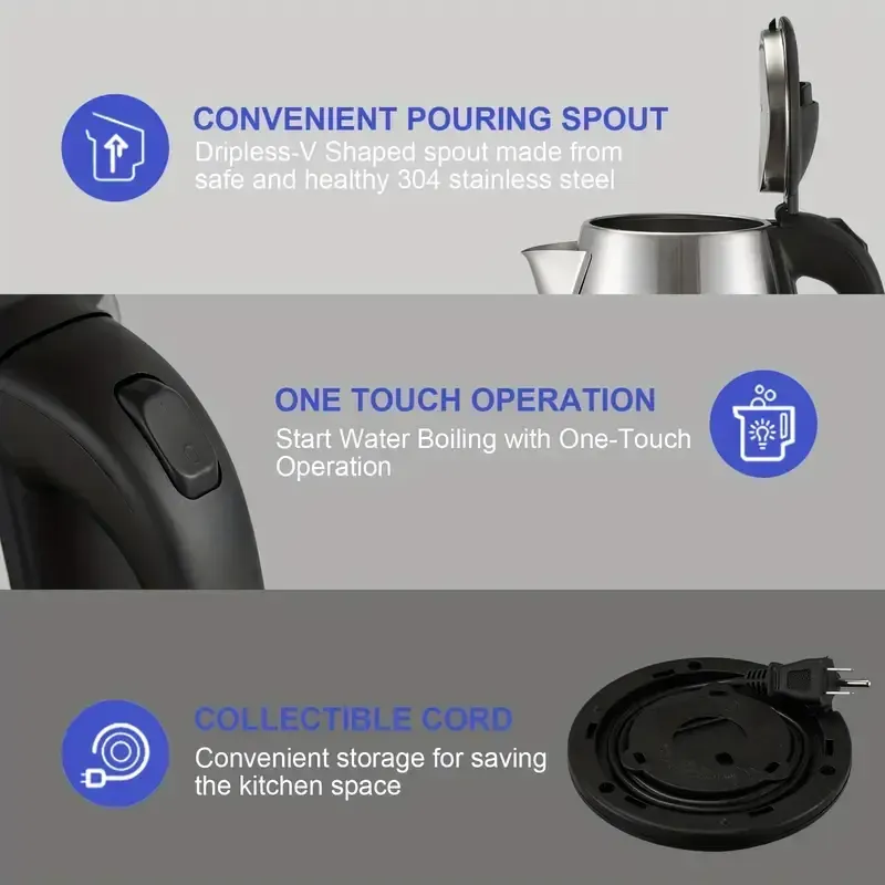 Bouilloire électrique Heamantol, bouilloire à eau chaude de 700W, théière et bouilloire, arrêt automatique et protection contre la surchauffe.