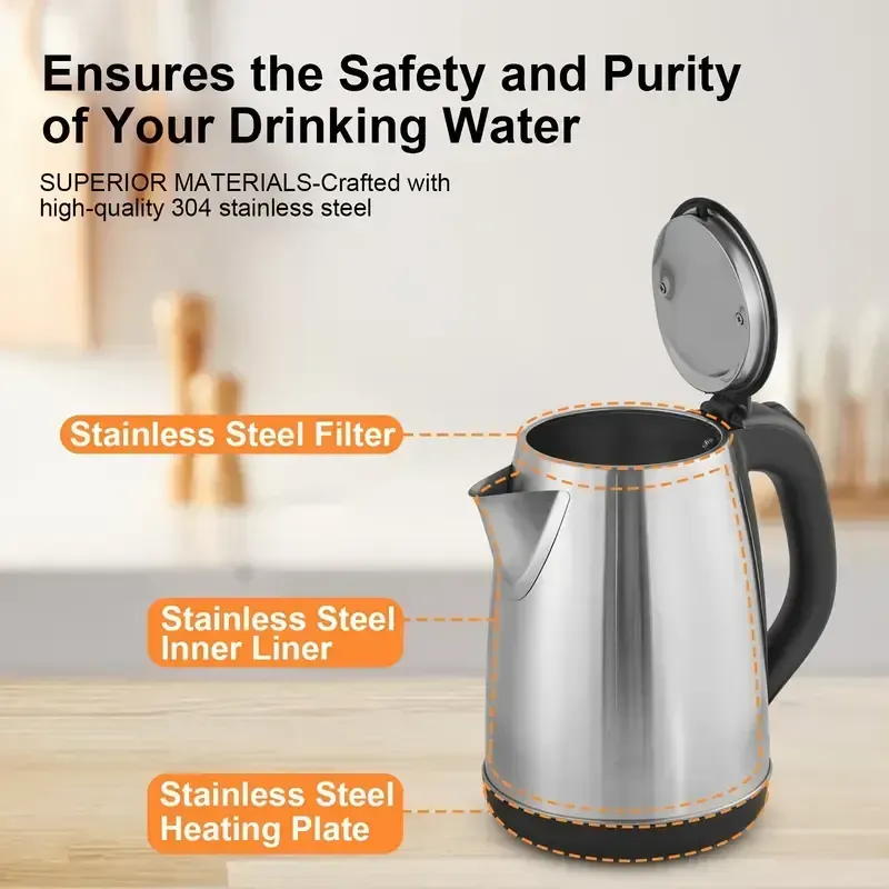 Bouilloire électrique Heamantol, bouilloire à eau chaude de 700W, théière et bouilloire, arrêt automatique et protection contre la surchauffe.
