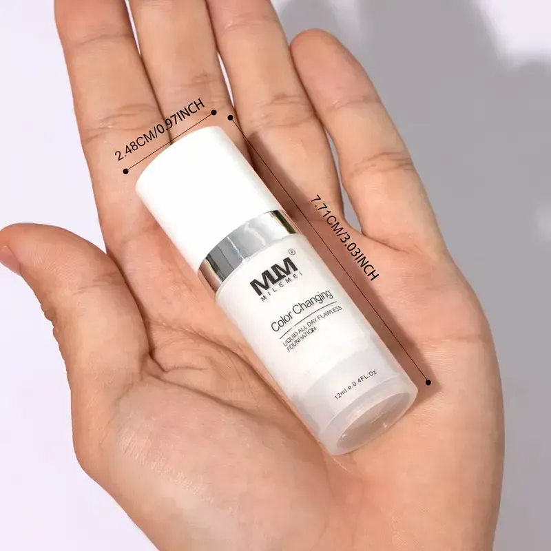 Fond de teint liquide longue tenue, imperméable et à effet thermochrome - Texture soyeuse, hydratante, non collante et finition mat couvrante - Taille voyage portable unisexe - Idéal comme cadeau pour la Saint-Valentin