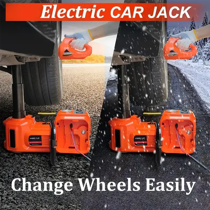 Kit de macaco elétrico de carro de 5 toneladas e chave de impacto para pneus。