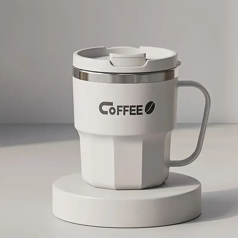 Caneca de café isolada reutilizável à prova de vazamentos com tampa - parede dupla portátil (acessórios de viagem)