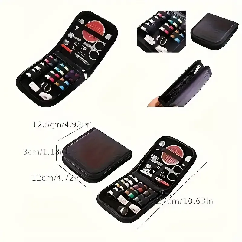 Kit de Costura Portátil Colorido para Viagem