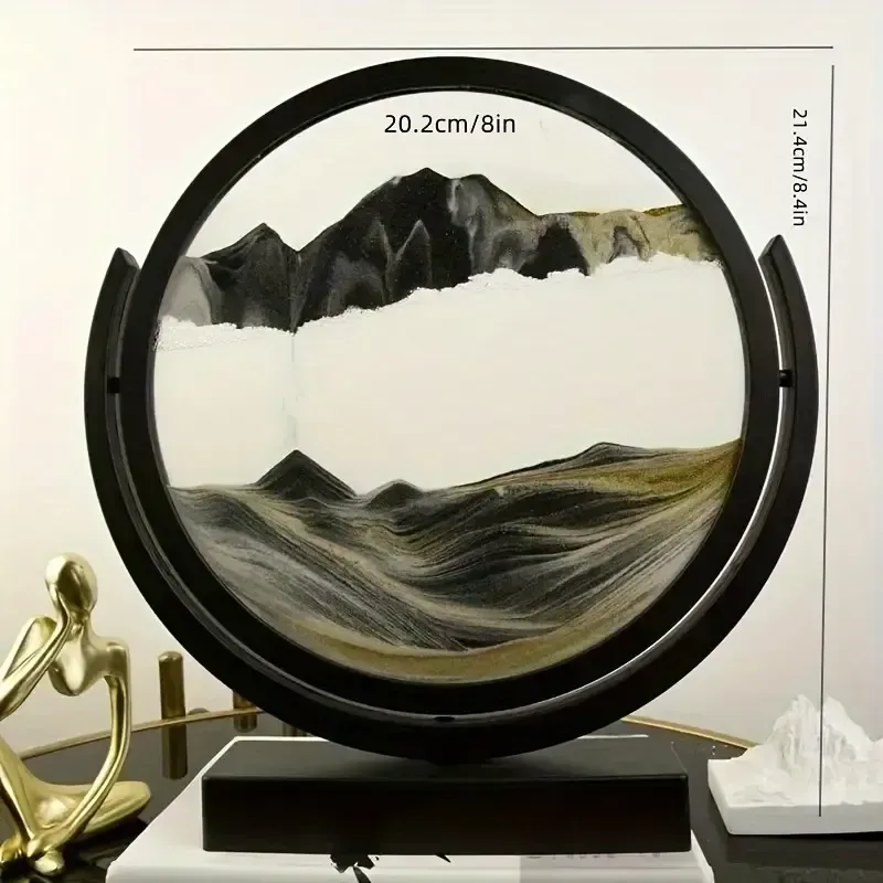 Arte dinâmica em areia de vidro com tema de anjos - Pintura de areia movediça 3D autônoma para decoração de casa e escritório