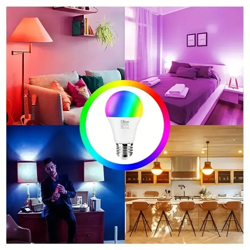 Lâmpada de controle remoto inteligente de 16 cores RGB+W