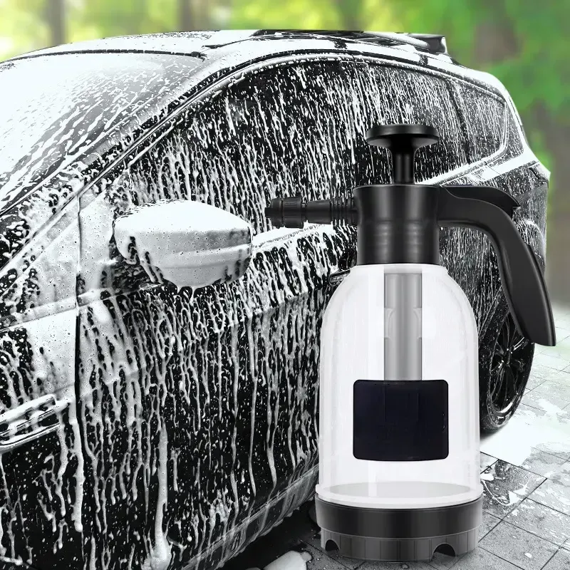 High-Pressure Handheld Car Washer - Foam Dispenser - Manual Operation, Portable, Ideal for Home Vehicle Cleaning