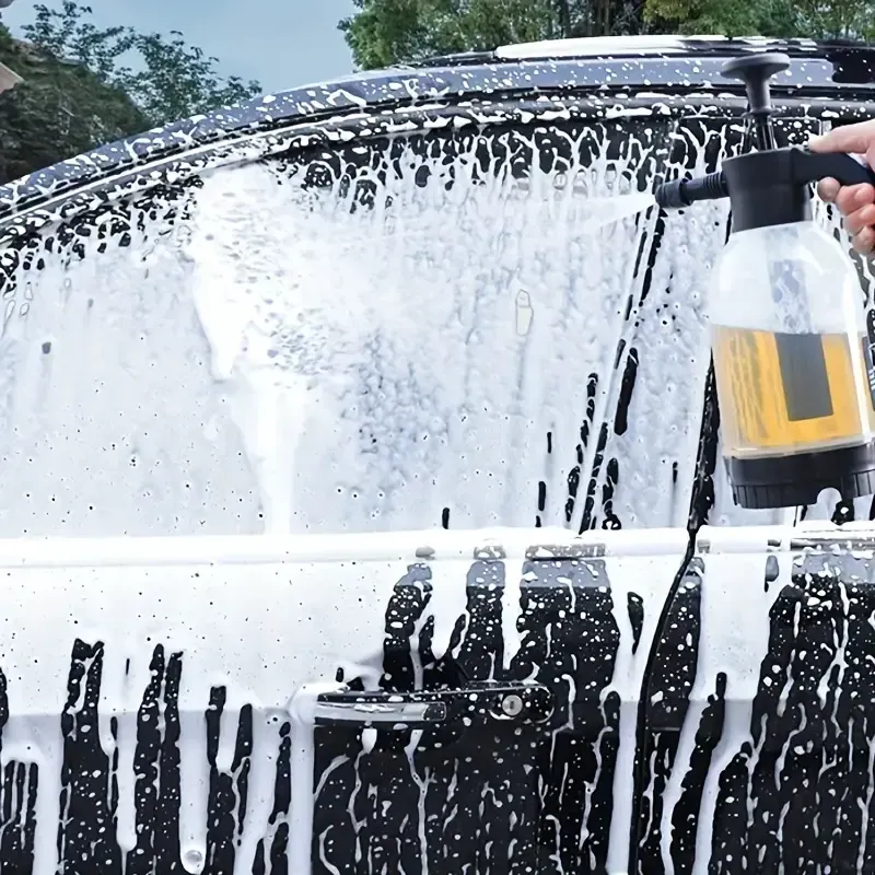 High-Pressure Handheld Car Washer - Foam Dispenser - Manual Operation, Portable, Ideal for Home Vehicle Cleaning