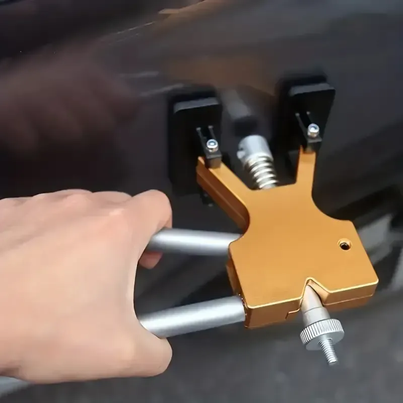 Ferramentas de reparo de amassados ​​automotivos, kit de reparo de corpo sem pintura, extrator de amassados ​​com almofadas de extração, ferramenta de reparo de danos corporais incluindo tapete protetor, remoção de pequenos amassados