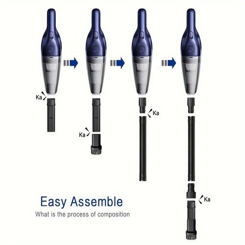 Aspirador portátil sem fio para carro familiar, aspirador potente com sucção USB, mini aspirador de limpeza, equipado com diversos acessórios, adequado para carro, casa, escritório e outras ferramentas de fenda.