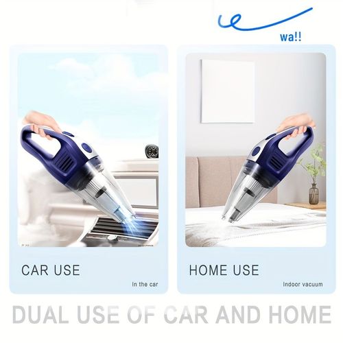 Aspirador portátil sem fio para carro familiar, aspirador potente com sucção USB, mini aspirador de limpeza, equipado com diversos acessórios, adequado para carro, casa, escritório e outras ferramentas de fenda.