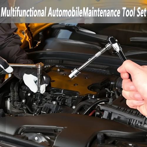 Conjunto de ferramentas mestre automotivo profissional, conjunto de ferramentas premium de 46 peças para reparo de carros, bicicletas e motocicletas