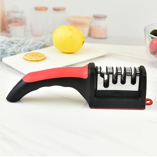 Facas de Cozinha Profissional em 4 Etapas - Pedra de Afiar em Tungstênio e Cerâmica Diamante para Chefs