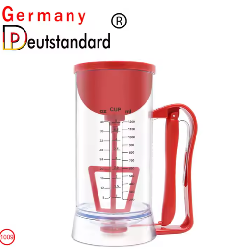 Distribuidor de massa para panquecas Easy Pour com pega - Utensílio de cozinha em plástico sem enchimento para panquecas, waffles, muffins e cupcakes perfeitos, inclui suportes de papel para cupcakes - Acessório de cozedura multiusos