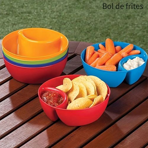 Tabuleiro de plástico inquebrável para servir alimentos batatas fritas, conjunto de 6 cores,