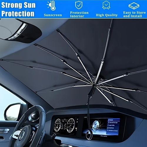 Pára-sol do carro pára-brisa dianteiro proteção solar e pára-sol de isolamento térmico, equipamento de cortina blackout, pára-brisa do carro guarda-chuva pequeno