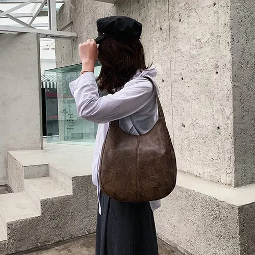 2025 Novos Produtos Retro Couro Macio Bolsa de Ombro Feminina