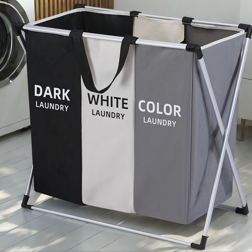 Cesto de roupa suja de grande capacidade para pc, cesto de roupa suja durável para casa, dormitório universitário, cesto de armazenamento de roupa suja